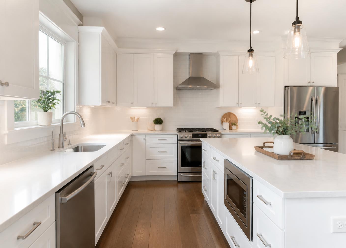 Sparkling clean modern kitchen after a professional cleaning